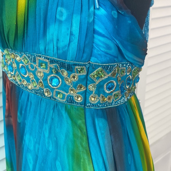 Blush Prom by Alexia NWT Rainbow Halter Dress - Picture 10 of 11